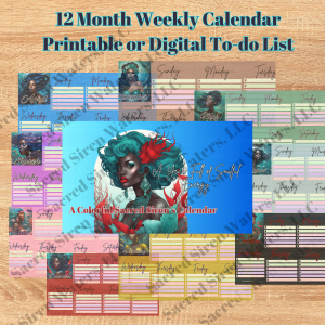 Mermaid Monthly Weekly Calendar to do list: A Colorful Sacred Siren's Calendar: A Year Full of Soulful Energy