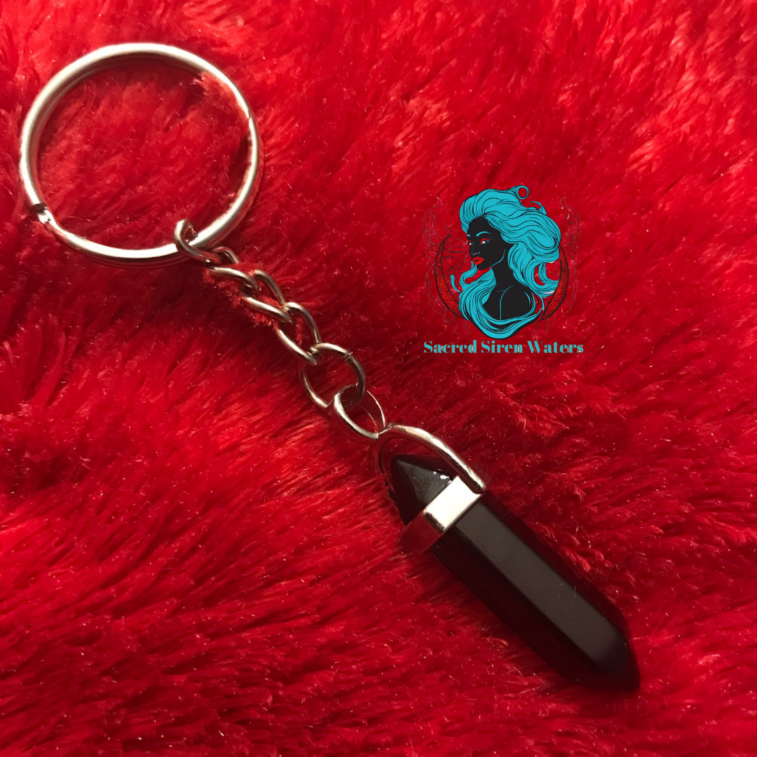 Crystal Point Gemstone Keychains