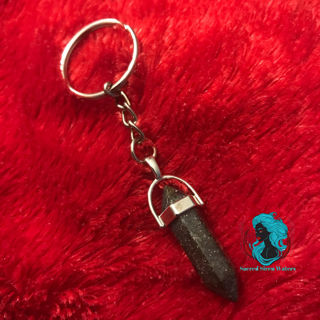 Crystal Point Gemstone Keychains