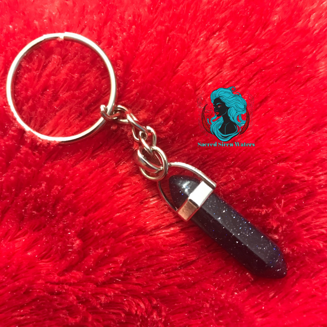 Crystal Point Gemstone Keychains