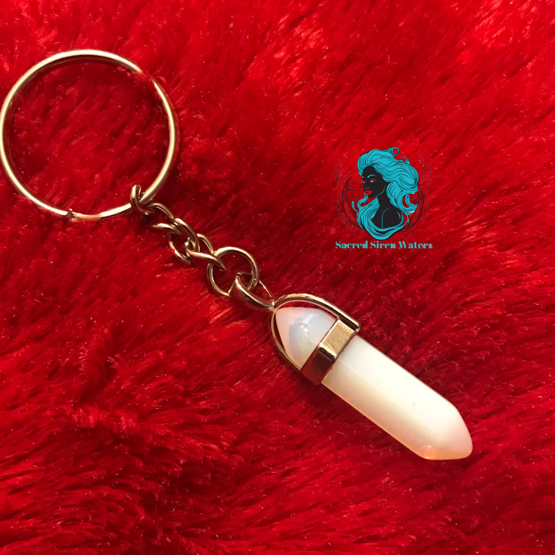 Crystal Point Gemstone Keychains