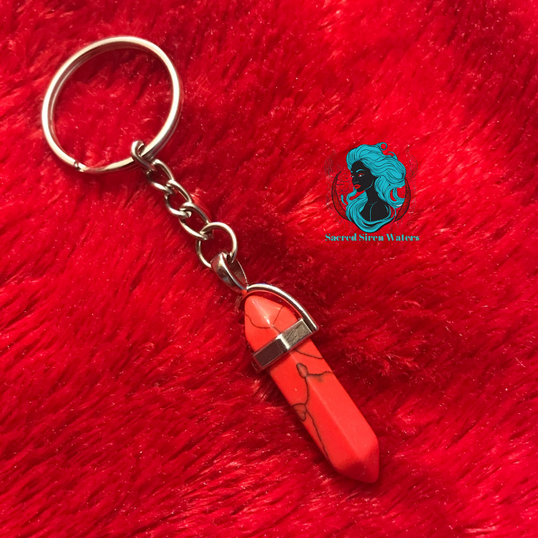 Crystal Point Gemstone Keychains