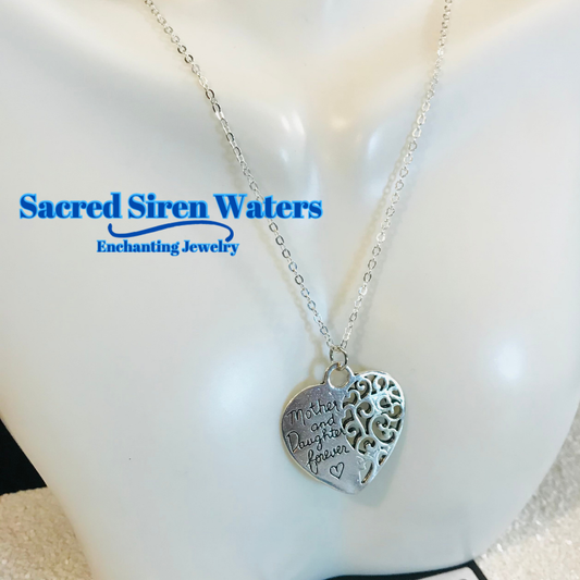 Mother and Daughter Forever Charm Necklace.