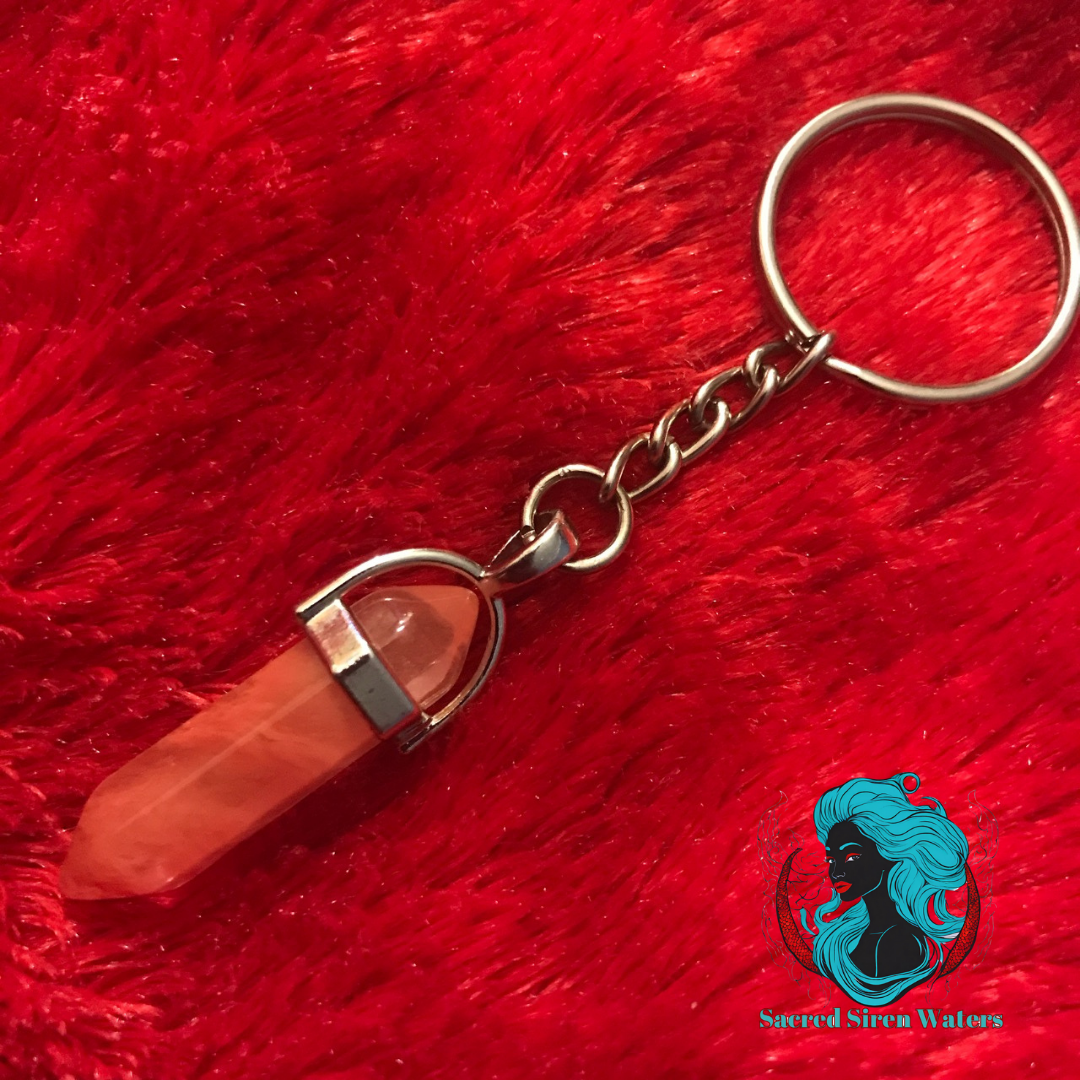 Crystal Point Gemstone Keychains