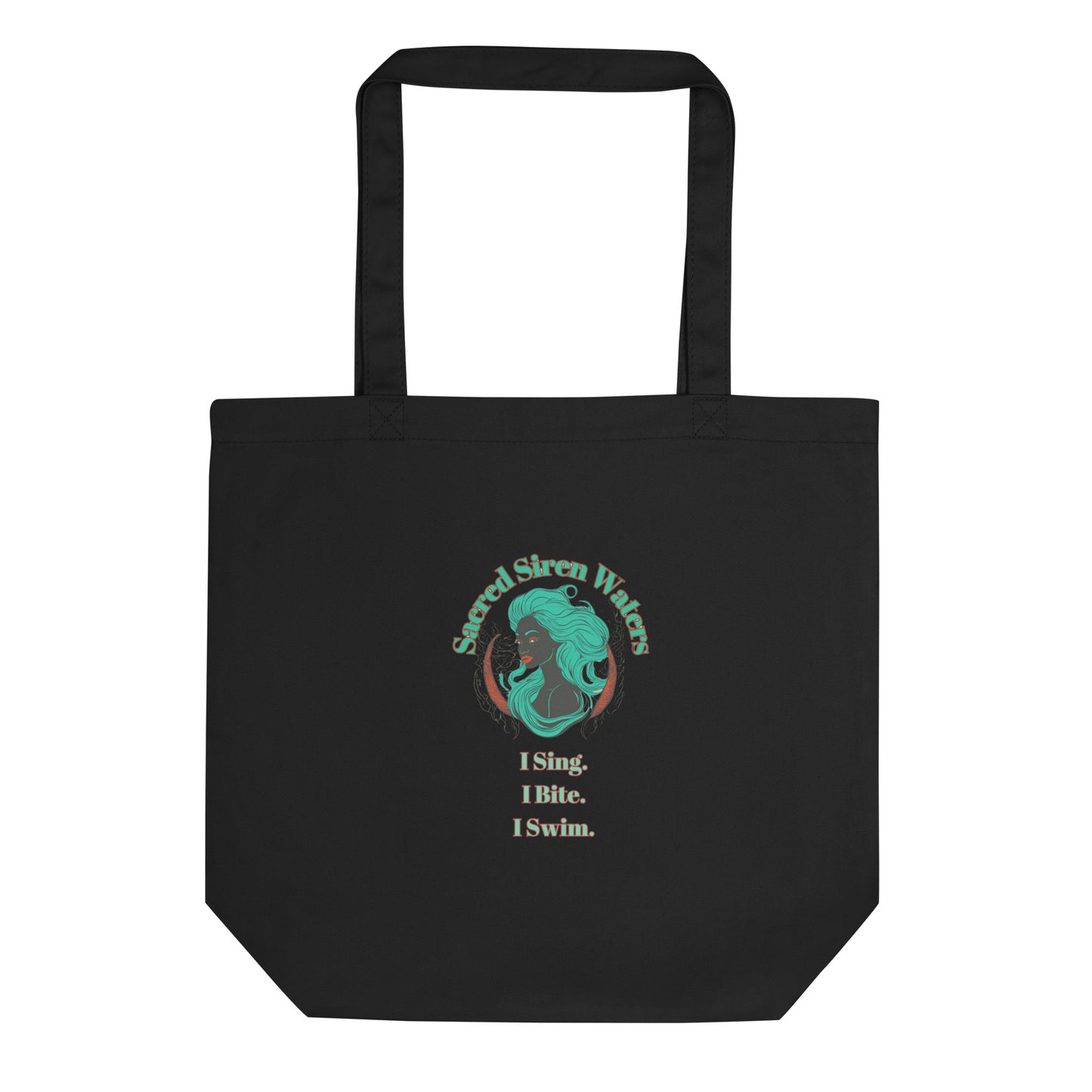 Mermaid Sacred Siren Waters Eco Tote Bag I Sing I Bite I Swim